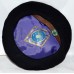 Vintage Calidad Selecta Marca Registrada Black Wool Beret w/ Purple Lining Sz S  eb-46179345